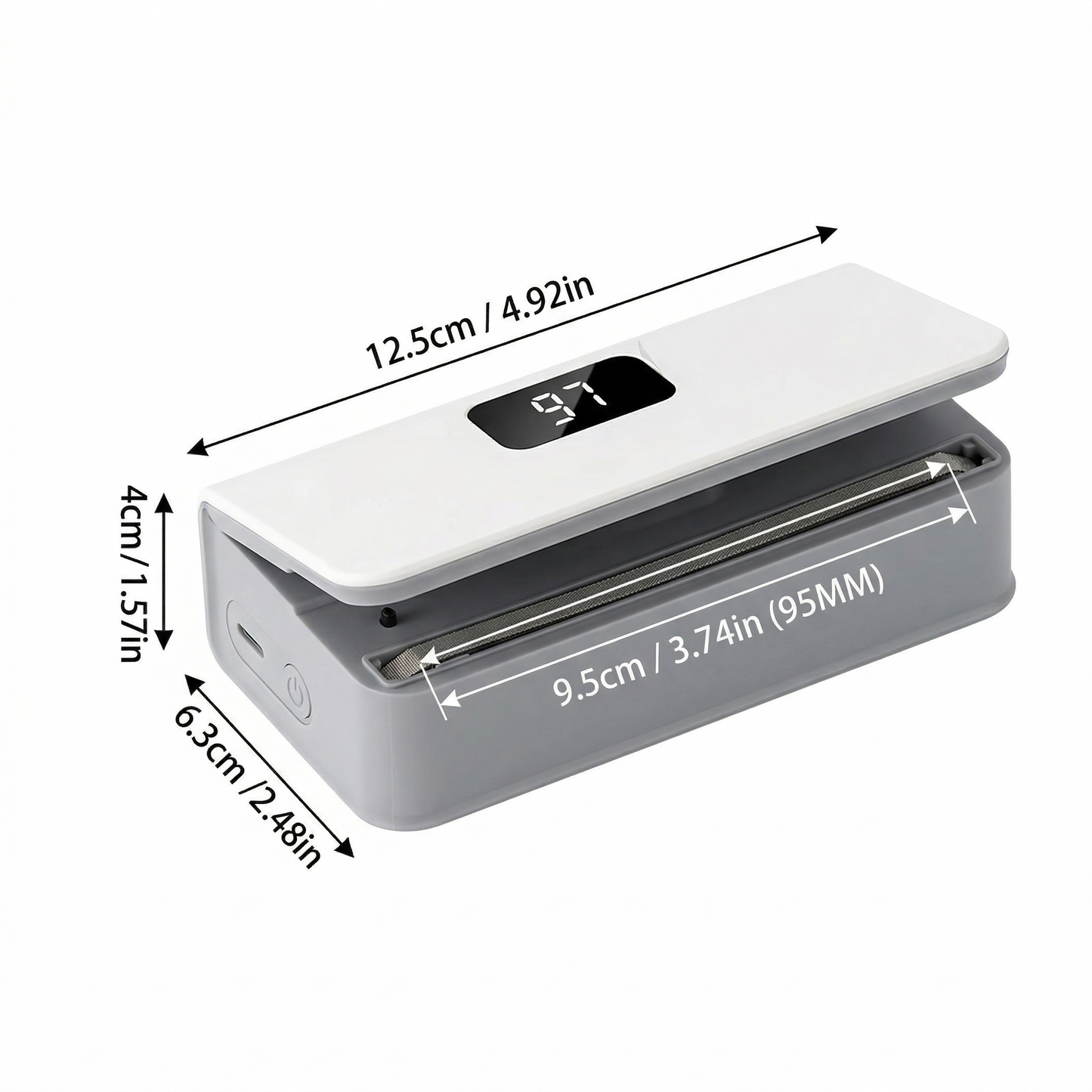 Nevoor™ FreshLock Mini – Akumulatorowa Zgrzewarka do Torebek 2w1 z Wyświetlaczem LED