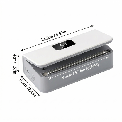 Nevoor™ FreshLock Mini – Akumulatorowa Zgrzewarka do Torebek 2w1 z Wyświetlaczem LED